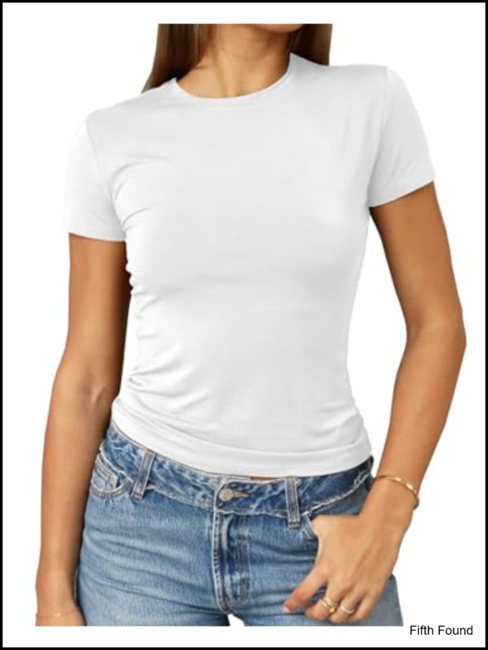 Women's Slim Fit Crop T-Shirt 95% Rayon 5% Spandex